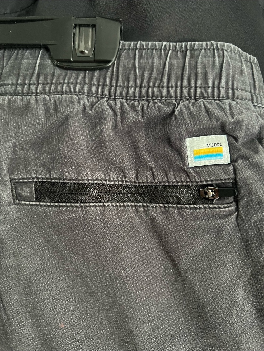 Vuori Men's DuraTerra Ripstop Shorts Charcoal Grey Gray Size Medium - Picture 3 of 5
